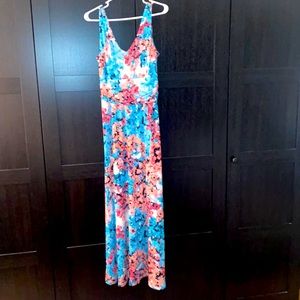 COMFORTABLE Sundress! Maxi Dress Floral print London Times Size 8